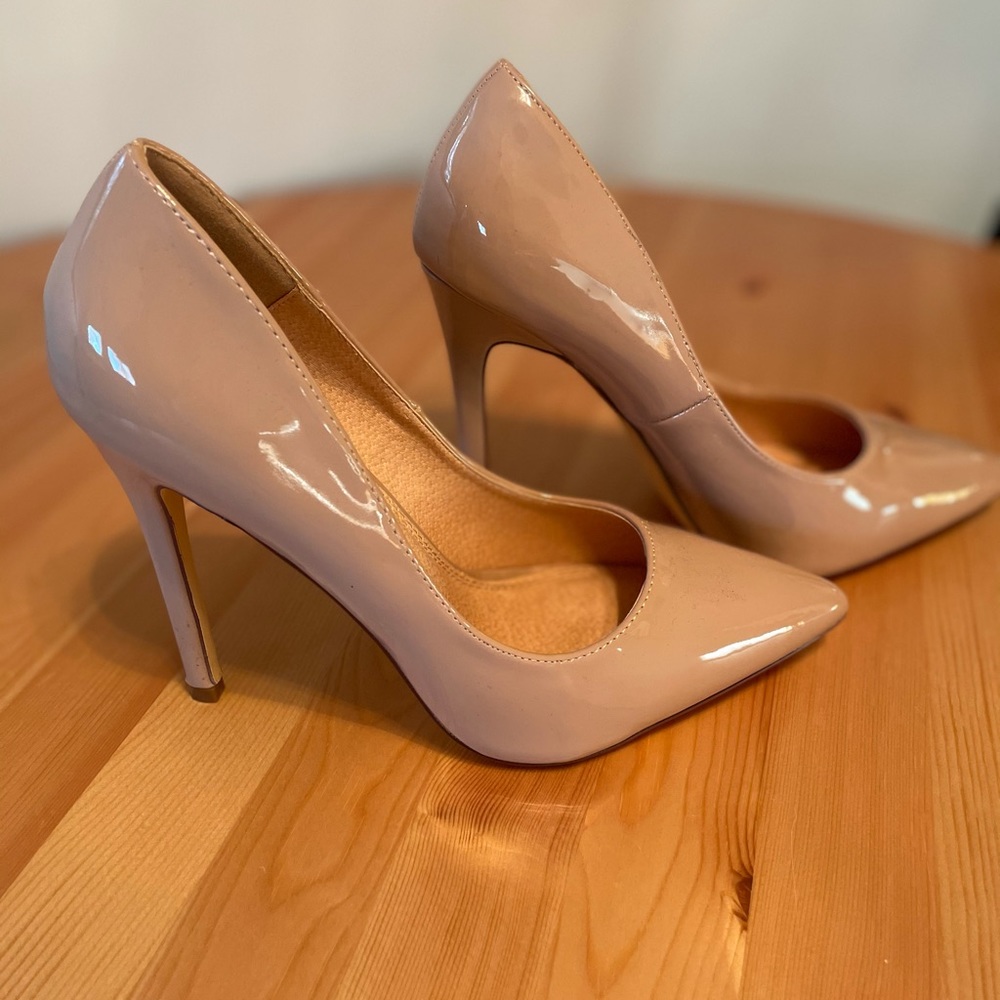Liliana Nude Patent Leather Heels